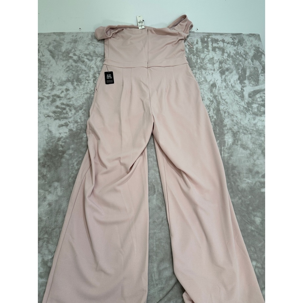 Express NWT Bare Pink Off-Shoulder Wide Leg Jumpsuit Size Medium‎ Pockets
